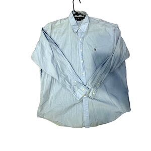 Ralph Lauren Men's shirt Blake 100% cotton size XL long sleeve Blue
